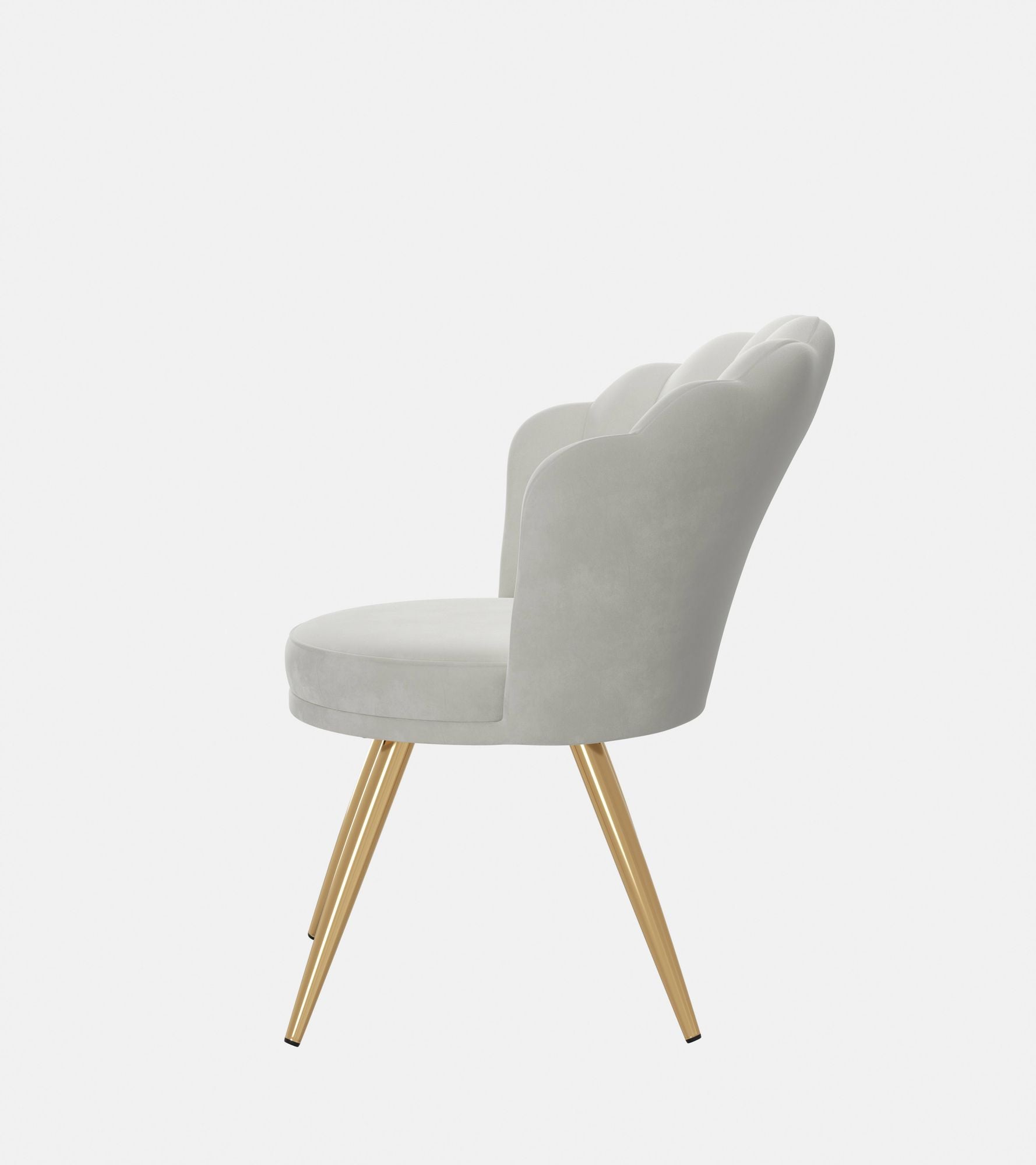 Velvet Accent Chair with Gold Metal Legs, Vanity Chair for Makeup Room, Upholstered Guest Chair for Living Room, Side Chair for Bedroom - Comfortable Living Decor