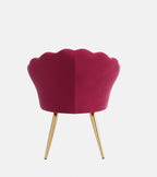 Velvet Accent Chair with Gold Metal Legs, Vanity Chair for Makeup Room, Upholstered Guest Chair for Living Room, Side Chair for Bedroom - Comfortable Living Decor