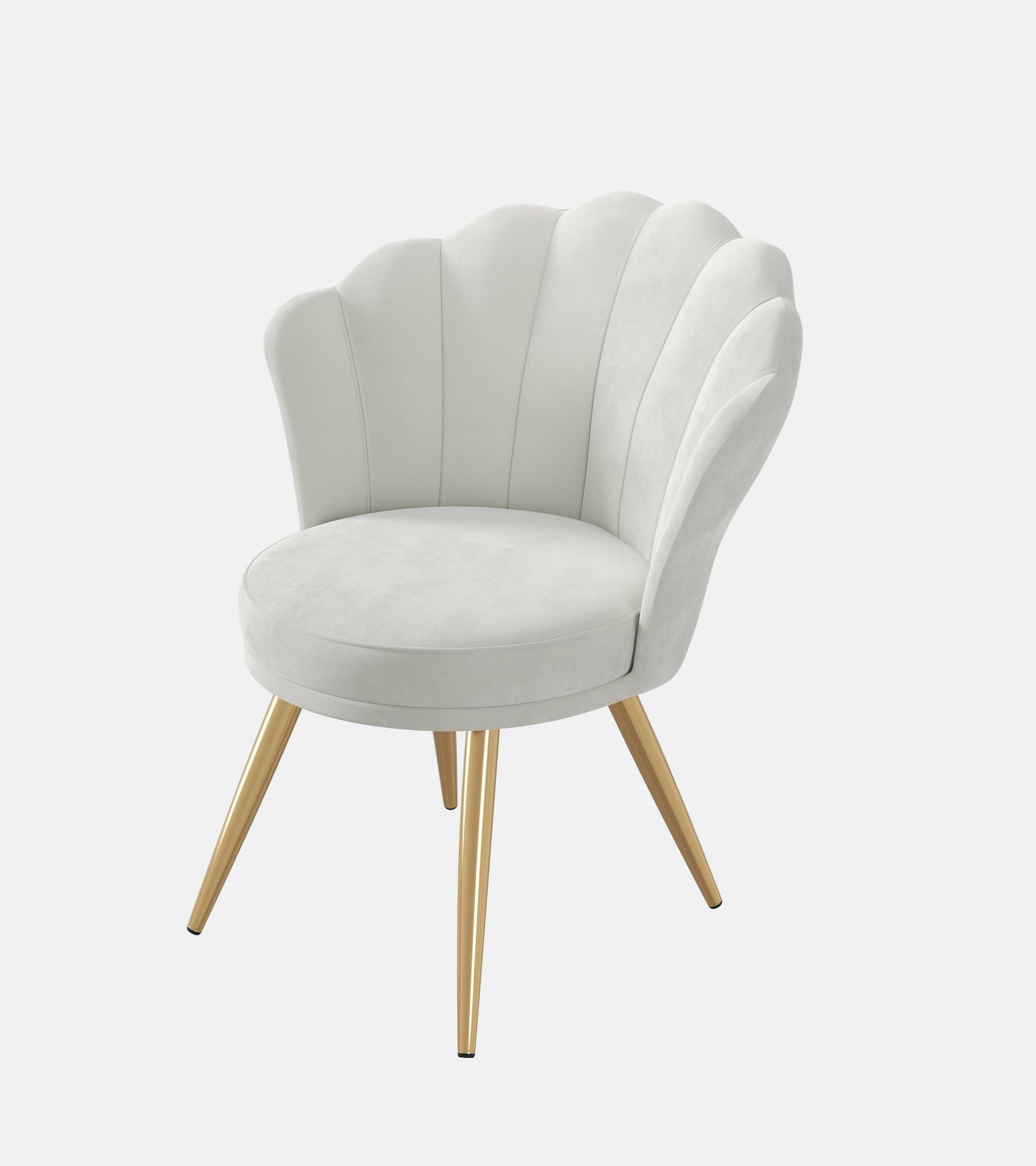 Velvet Accent Chair with Gold Metal Legs, Vanity Chair for Makeup Room, Upholstered Guest Chair for Living Room, Side Chair for Bedroom - Comfortable Living Decor