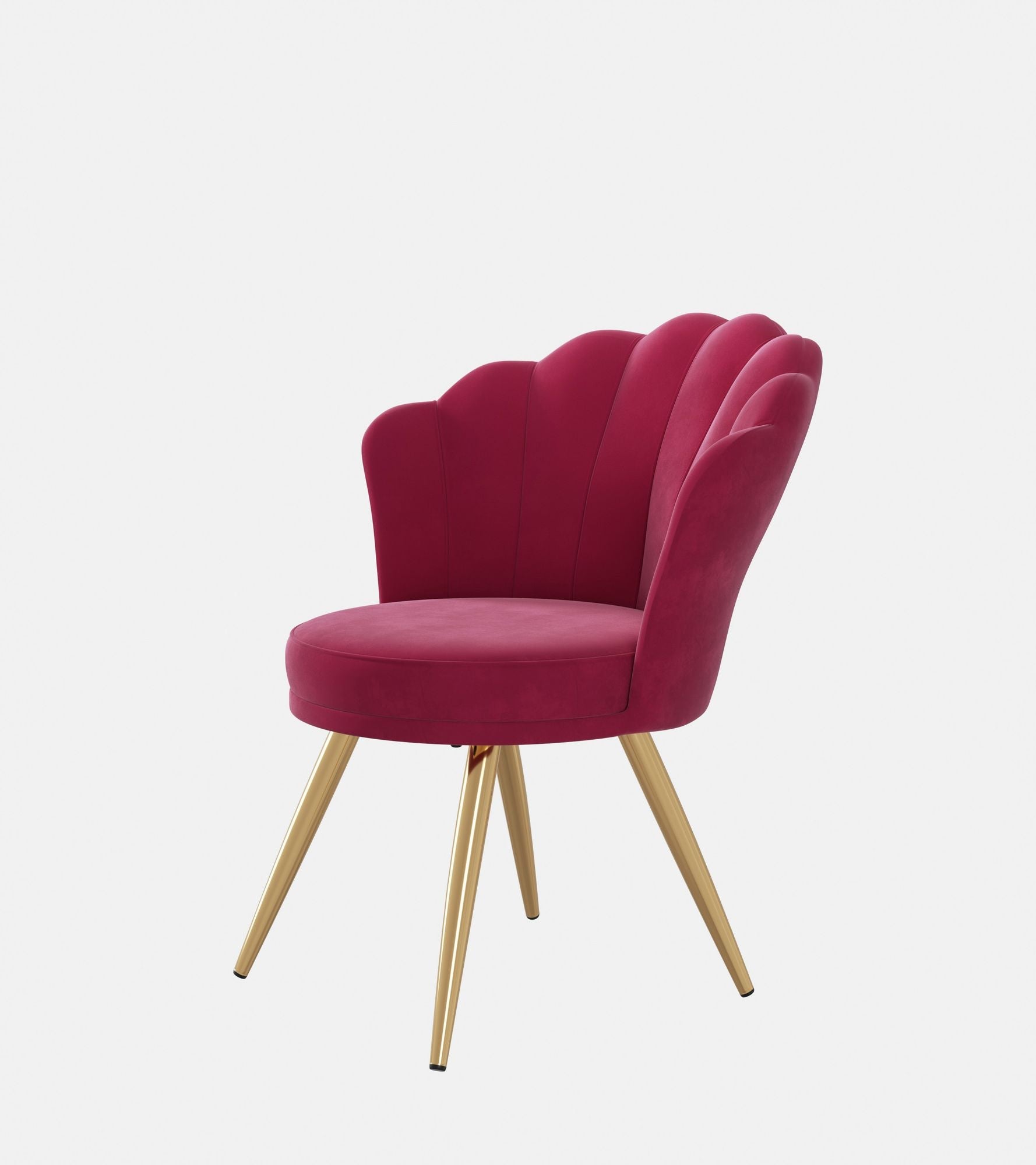 Velvet Accent Chair with Gold Metal Legs, Vanity Chair for Makeup Room, Upholstered Guest Chair for Living Room, Side Chair for Bedroom - Comfortable Living Decor