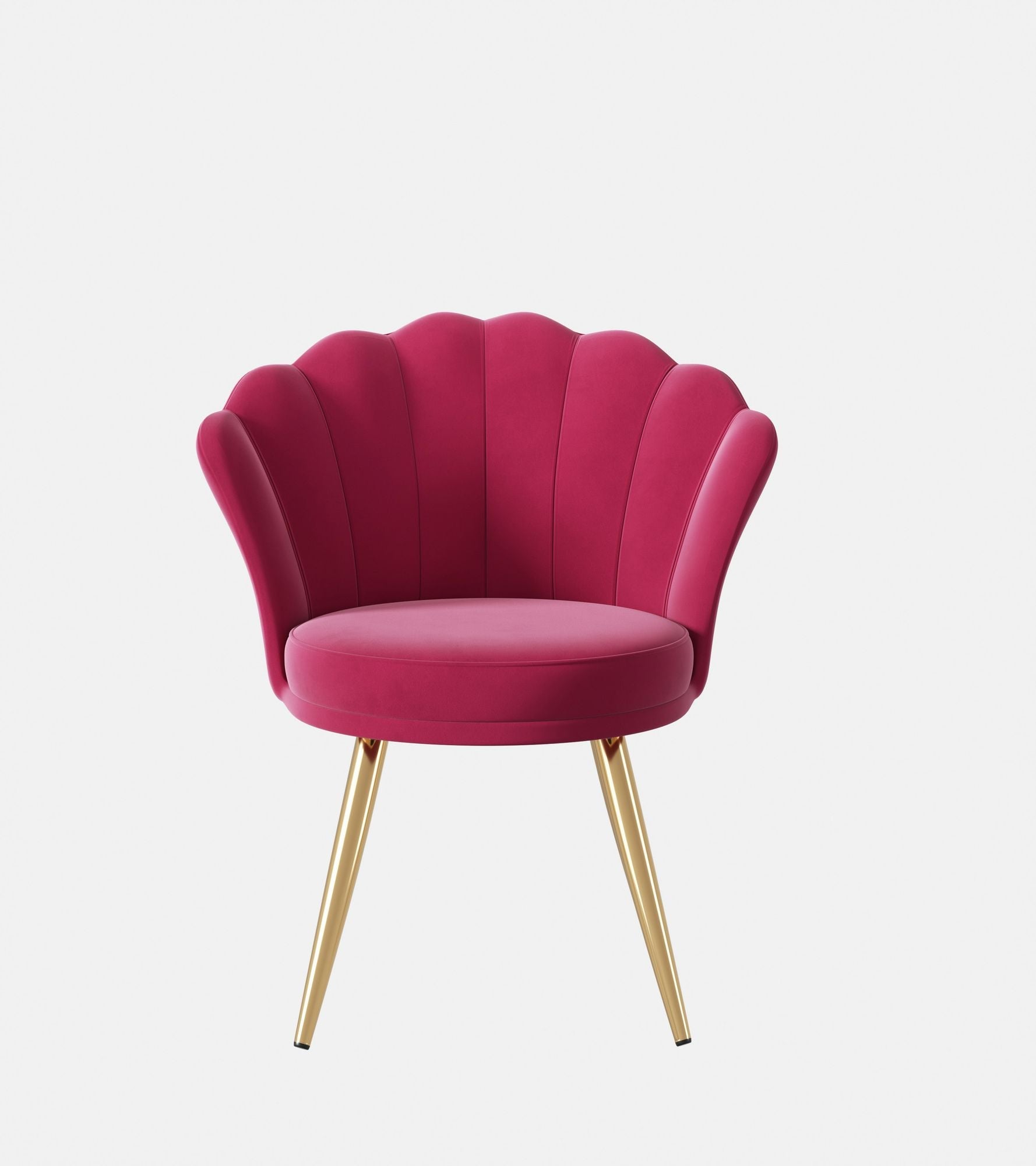 Velvet Accent Chair with Gold Metal Legs, Vanity Chair for Makeup Room, Upholstered Guest Chair for Living Room, Side Chair for Bedroom - Comfortable Living Decor