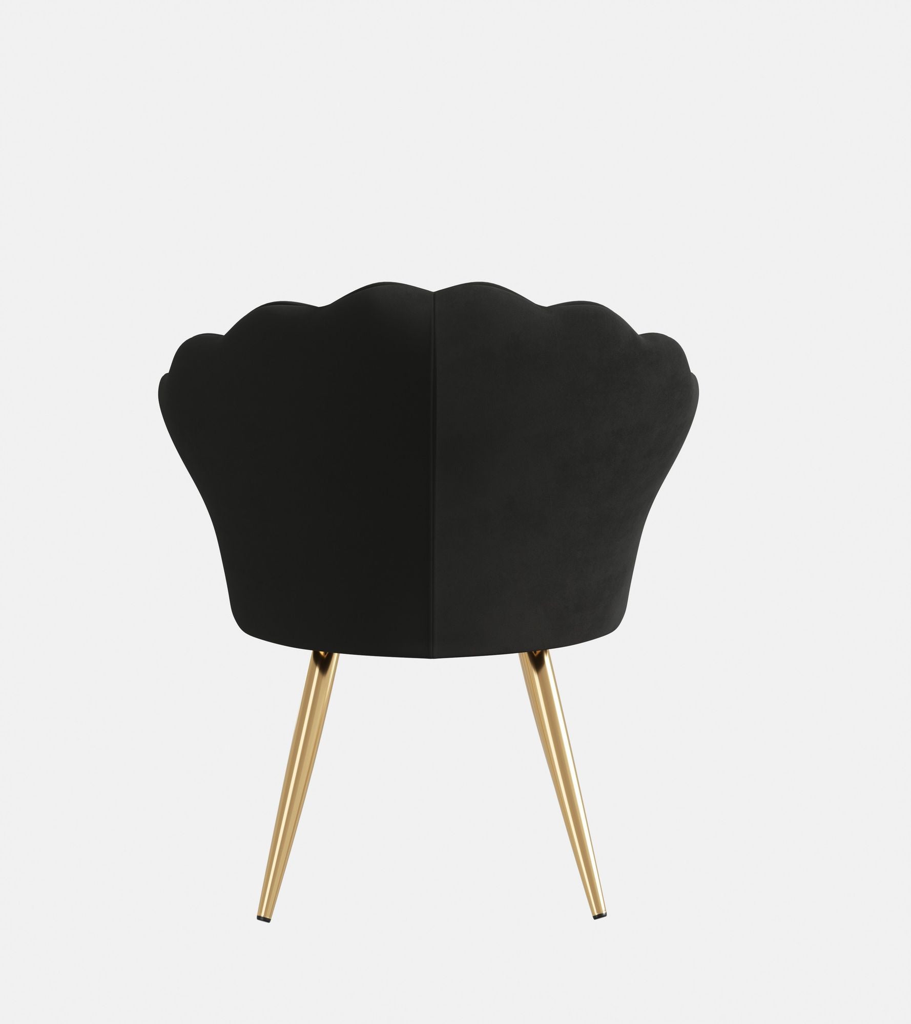 Velvet Accent Chair with Gold Metal Legs, Vanity Chair for Makeup Room, Upholstered Guest Chair for Living Room, Side Chair for Bedroom - Comfortable Living Decor