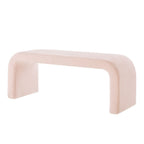 Versatile Pink U - Shaped Ottoman Bench Set for Living Room & Bedroom - 3 Piece Footrest Collection - Comfortable Living Decor