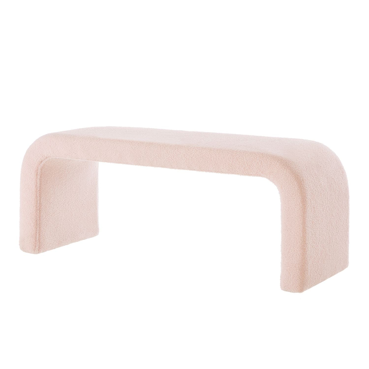 Versatile Pink U - Shaped Ottoman Bench Set for Living Room & Bedroom - 3 Piece Footrest Collection - Comfortable Living Decor