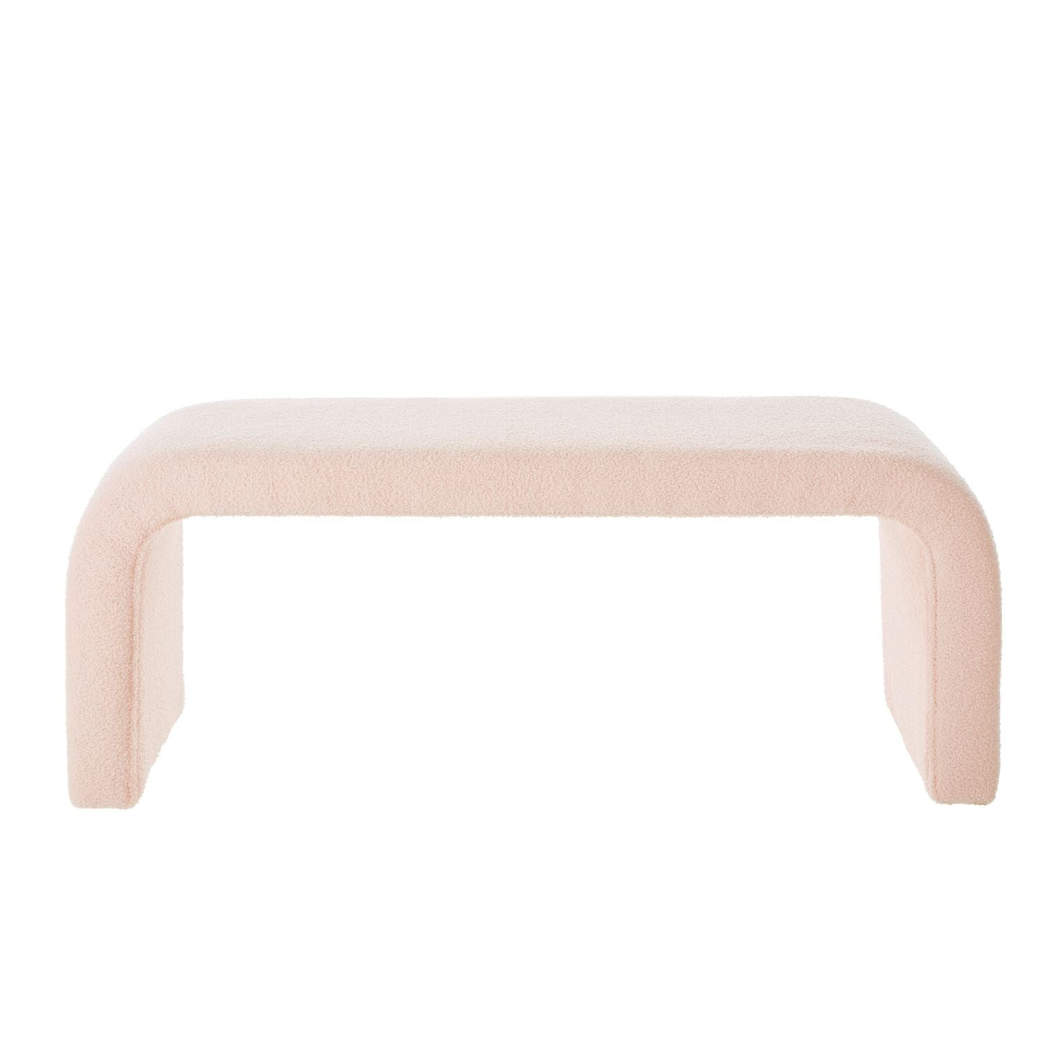 Versatile Pink U - Shaped Ottoman Bench Set for Living Room & Bedroom - 3 Piece Footrest Collection - Comfortable Living Decor
