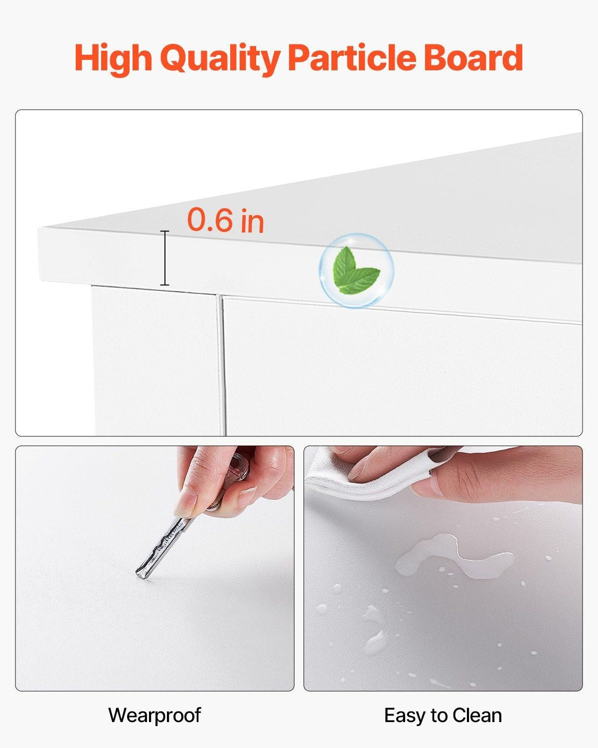 VEVOR 7 Drawer Dresser, Wooden Chest of Drawers with Sliding with Anti - tip Device, Modern Minimalist Dresser Chest, Closet Storage Organizer for Living Room, Hallway, Bedroom, Entryway, White - Comfortable Living Decor