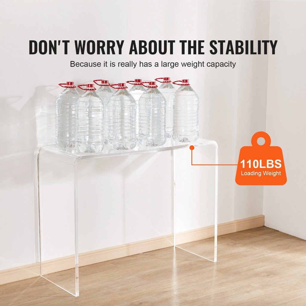 VEVOR Acrylic Console Table, Clear Acrylic End Table, Transparent Acrylic Side Table 38.2x15x29.3 inch, for Foyer, Living Room, Dining Room - Comfortable Living Decor