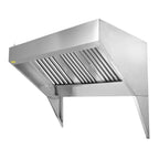VEVOR Commercial Exhaust Hood, 7FT Food Truck Hood Exhaust, 201 Stainless Steel Concession Trailer Hood with 3 Detachable U - shaped Grid Oil Filter Mesh, Rust Resistant Vent Hood for Kitchen Restaurant - Comfortable Living Decor