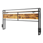 VEVOR Headboard for King Size Bed, Adjustable Height Headboard with Storage Shelf, King Size Freestanding Head Board with Outlets and USB Port for Different Bed Frames, Easy Assembly, Black and Brown - Comfortable Living Decor