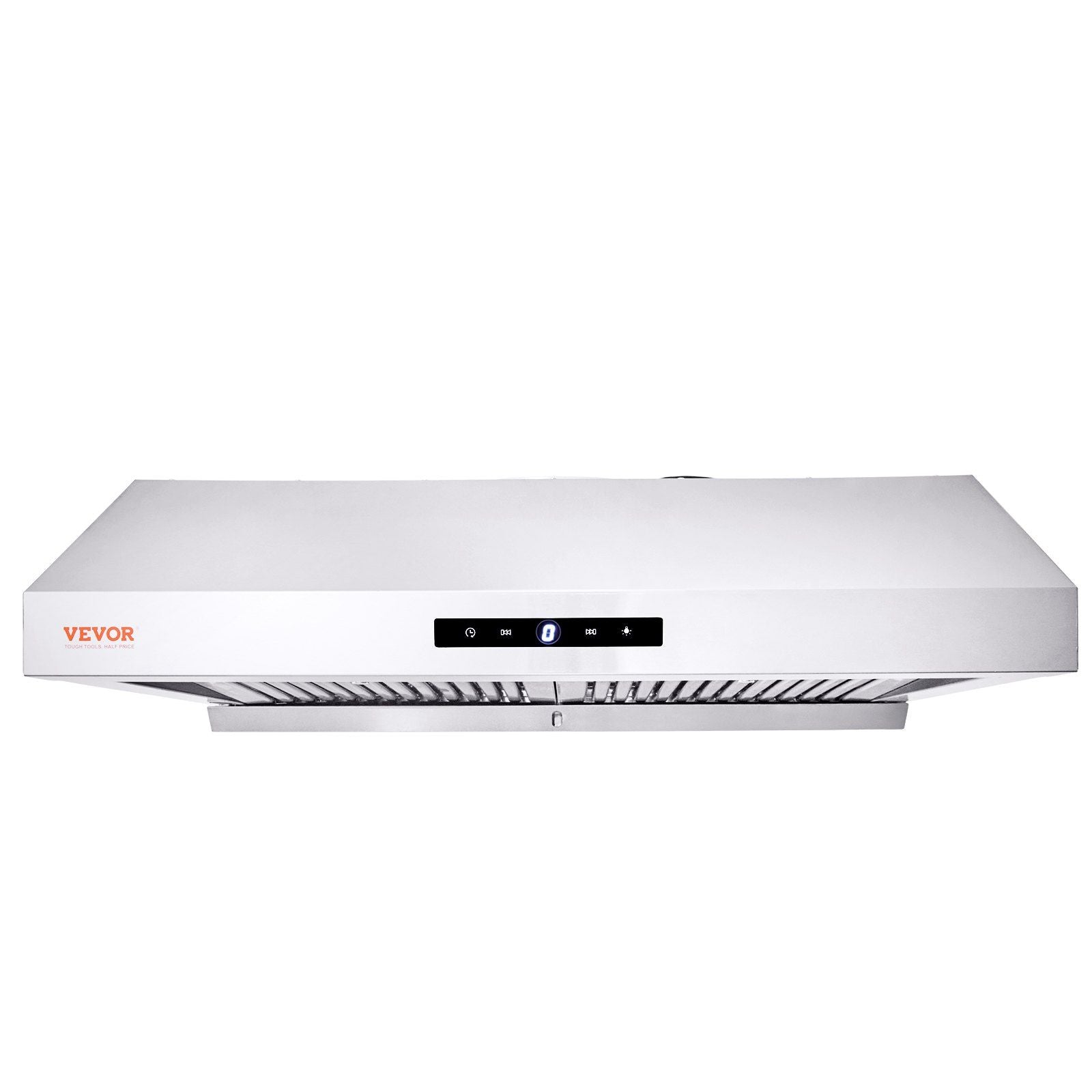 VEVOR Under Cabinet Range Hood, Dual Motors Ductless Kitchen Stove Vent, Stainless Steel Permanent Filter with 3 - Speed Exhaust Fan, 2 Baffle Filters, LED Lights, Touch Control Panel, Silver (30 inch) - Comfortable Living Decor