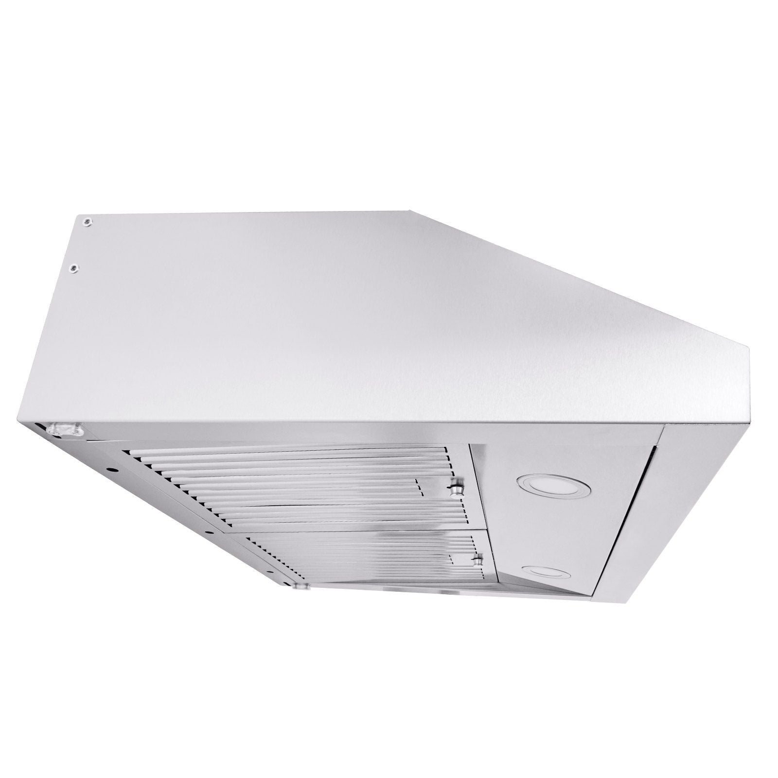 VEVOR Under Cabinet Range Hood, Dual Motors Ductless Kitchen Stove Vent, Stainless Steel Permanent Filter with 3 - Speed Exhaust Fan, 2 Baffle Filters, LED Lights, Touch Control Panel, Silver (30 inch) - Comfortable Living Decor