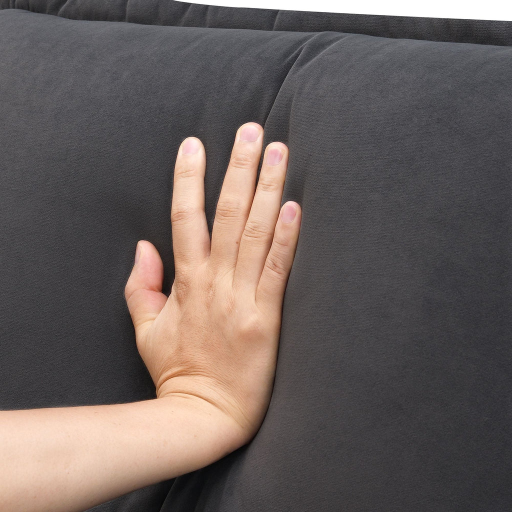 [VIDEO provided] [New]109.8*55.9" Modern U - shaped Sectional Sofa with Waist Pillows - Comfortable Living Decor