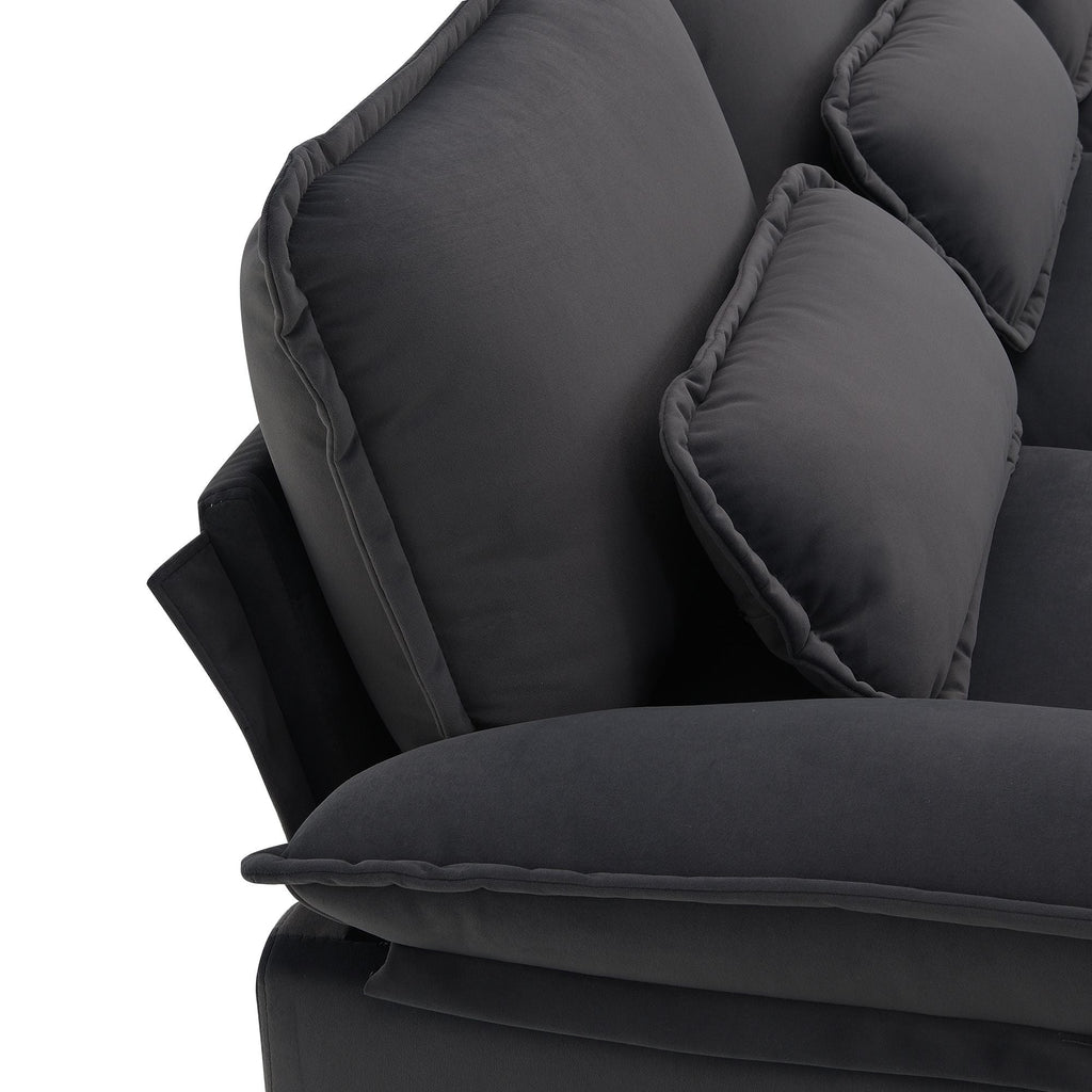 [VIDEO provided] [New]109.8*55.9" Modern U - shaped Sectional Sofa with Waist Pillows - Comfortable Living Decor