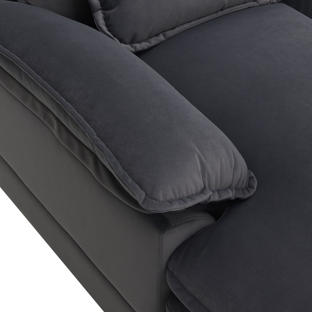 [VIDEO provided] [New]109.8*55.9" Modern U - shaped Sectional Sofa with Waist Pillows - Comfortable Living Decor