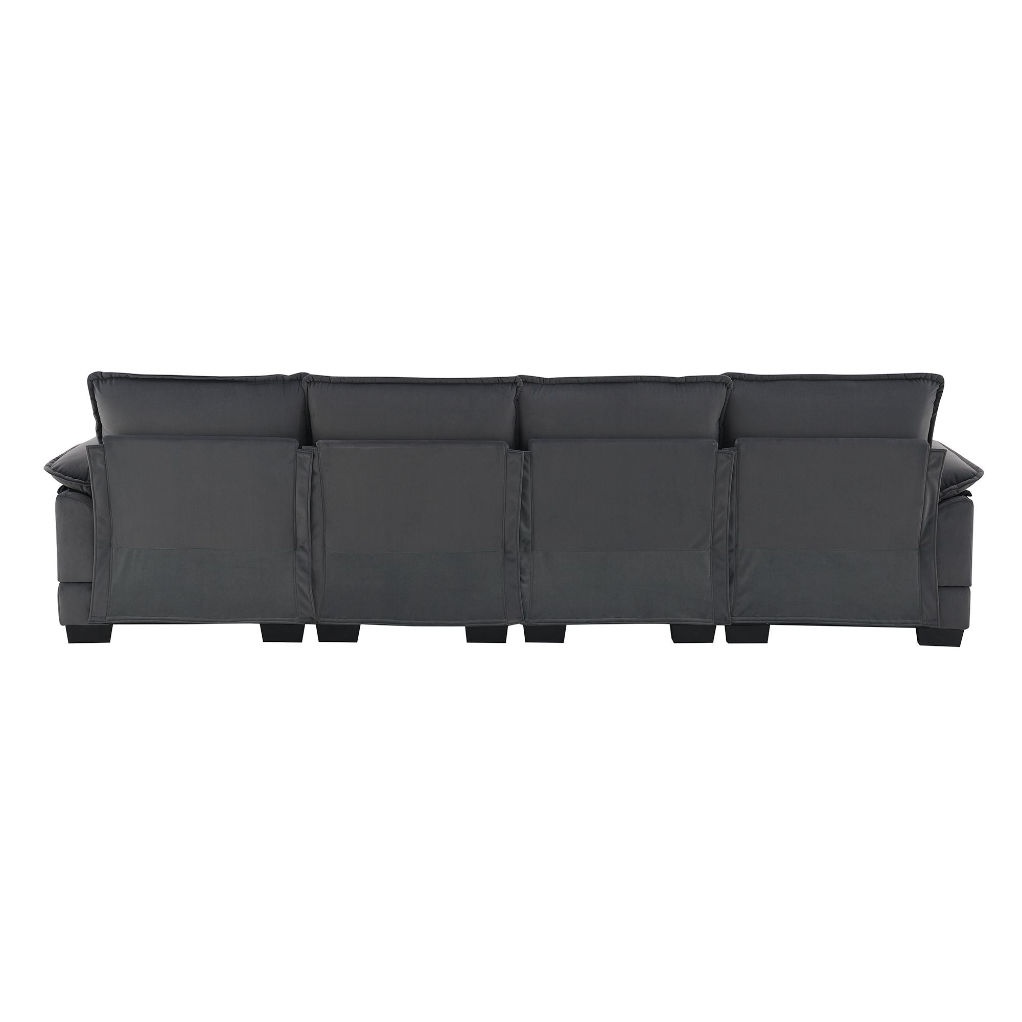 [VIDEO provided] [New]109.8*55.9" Modern U - shaped Sectional Sofa with Waist Pillows - Comfortable Living Decor
