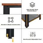 Wood Console Sofa Table with Adjustable Feet and Storage Shelf - Comfortable Living Decor