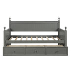 Wood Daybed with Three Drawers ; Twin Size Daybed; No Box Spring Needed ; White - Comfortable Living Decor