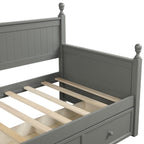 Wood Daybed with Three Drawers ; Twin Size Daybed; No Box Spring Needed ; White - Comfortable Living Decor