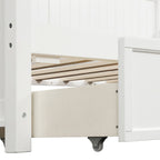 Wood Daybed with Three Drawers ; Twin Size Daybed; No Box Spring Needed ; White - Comfortable Living Decor