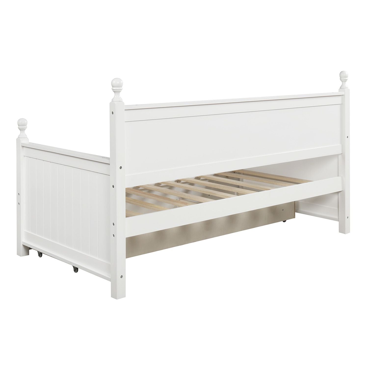 Wood Daybed with Three Drawers ; Twin Size Daybed; No Box Spring Needed ; White - Comfortable Living Decor