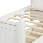 Wood Daybed with Three Drawers ; Twin Size Daybed; No Box Spring Needed ; White - Comfortable Living Decor