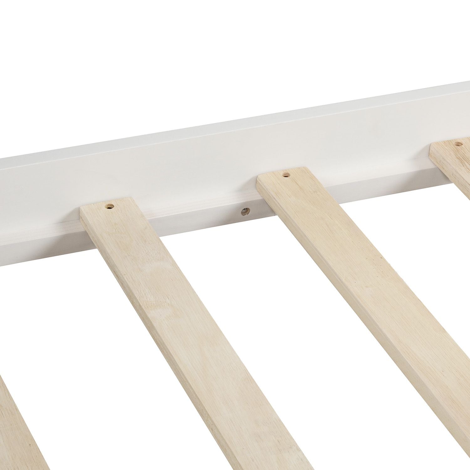 Wood Daybed with Three Drawers ; Twin Size Daybed; No Box Spring Needed ; White - Comfortable Living Decor