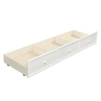Wood Daybed with Three Drawers ; Twin Size Daybed; No Box Spring Needed ; White - Comfortable Living Decor