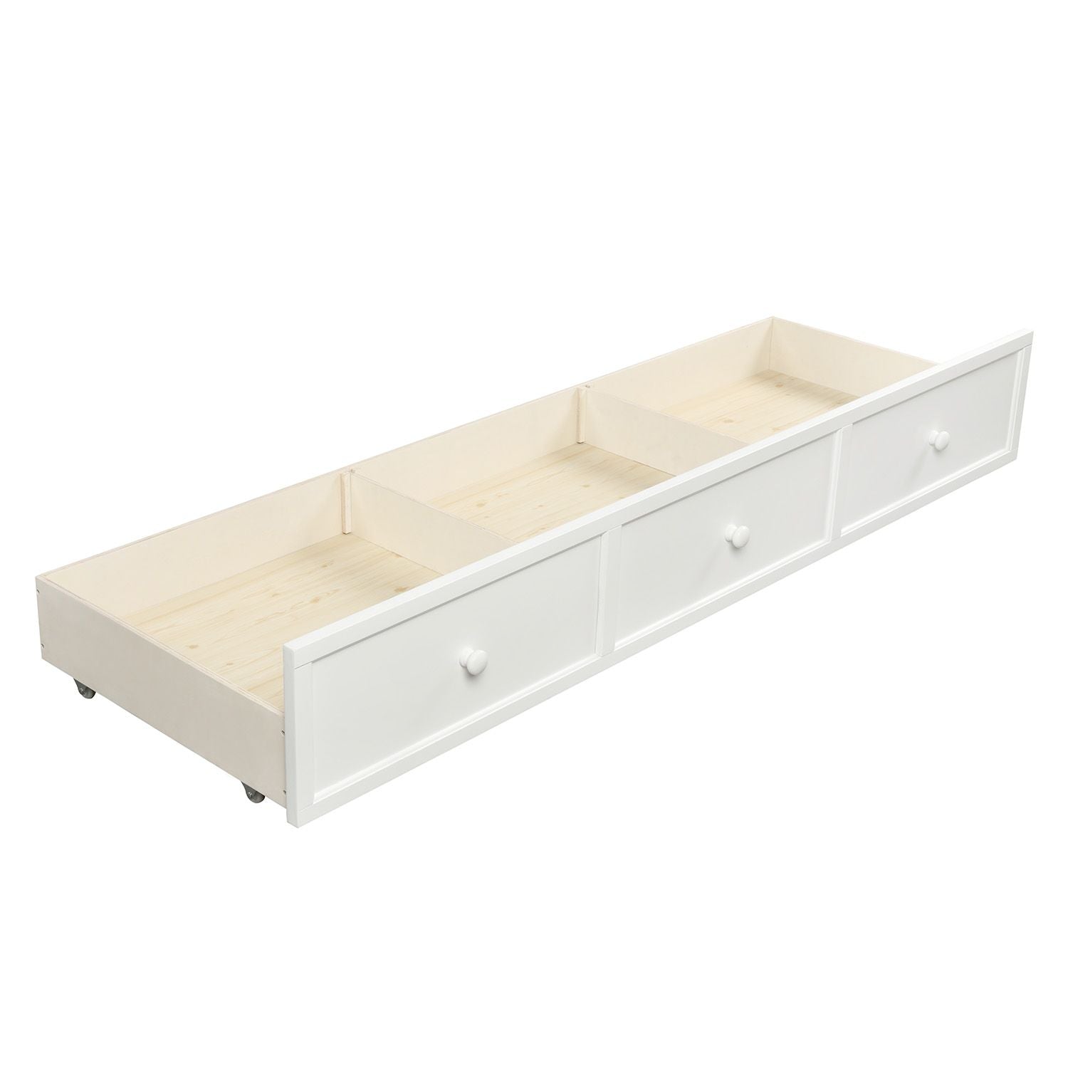 Wood Daybed with Three Drawers ; Twin Size Daybed; No Box Spring Needed ; White - Comfortable Living Decor