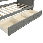 Wood Daybed with Three Drawers ; Twin Size Daybed; No Box Spring Needed ; White - Comfortable Living Decor